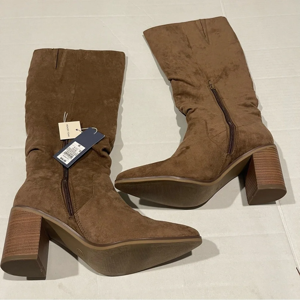 Universal Thread Faux Suede Taupe Women’s Size 10 Junie Tall Boots Fall NWT